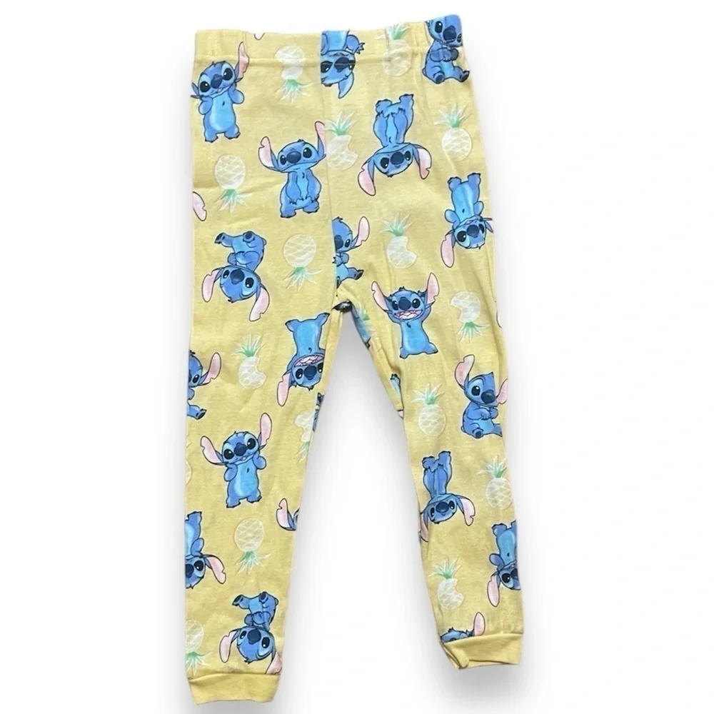 Girls Lilo & Stitch 2pc Short Sleeve Top Pants Pajama Set 100% cotton